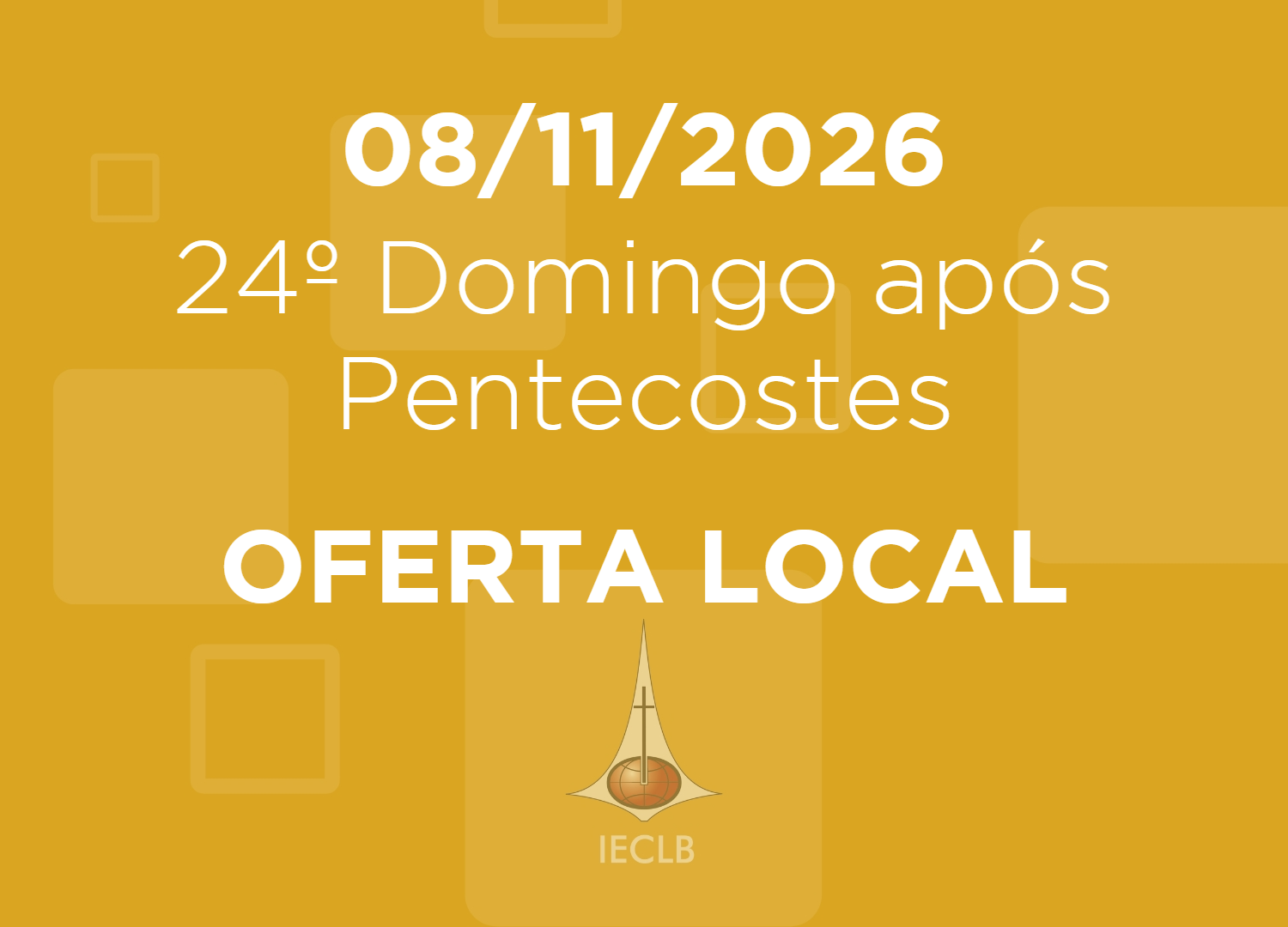 Ofertas Local 08 de Novembro de 2026 - Paróquia
